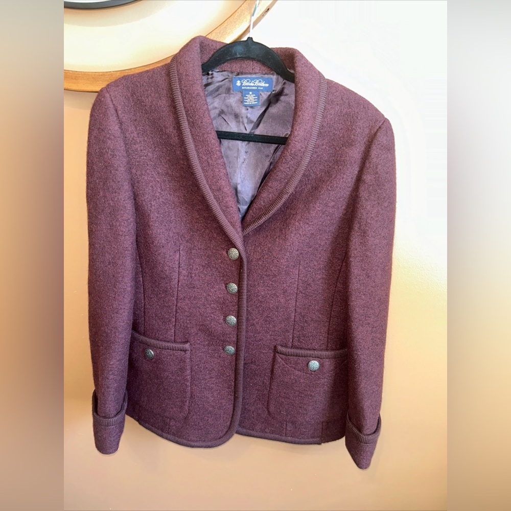 Brooks Brothers 100% Wool Corded Trim Classy Old Money Sz 10 Ptp 19  Length 26